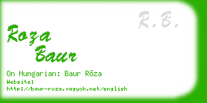 roza baur business card