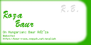 roza baur business card